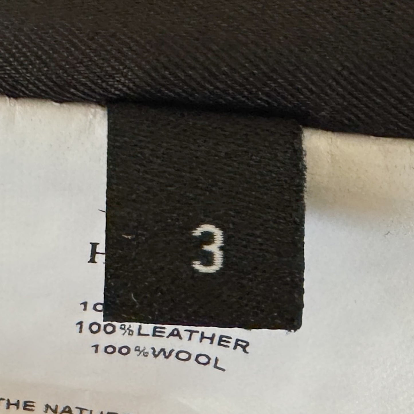 Husk Grey Black Leather & Boucle Wool Jacket 3 ~ AU8-10