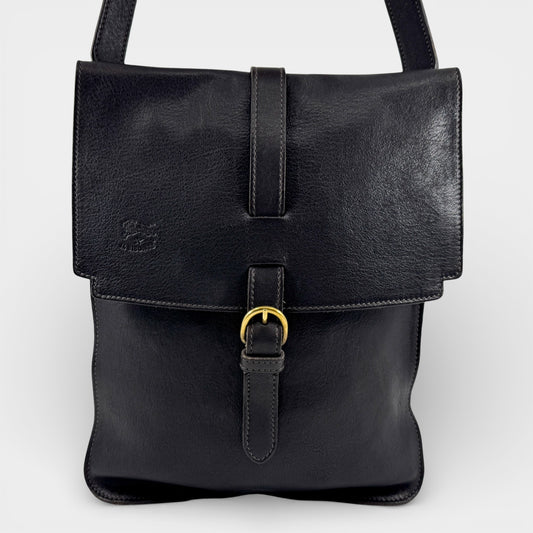 Il Bisonte Dark Brown Leather Crossbody Bag