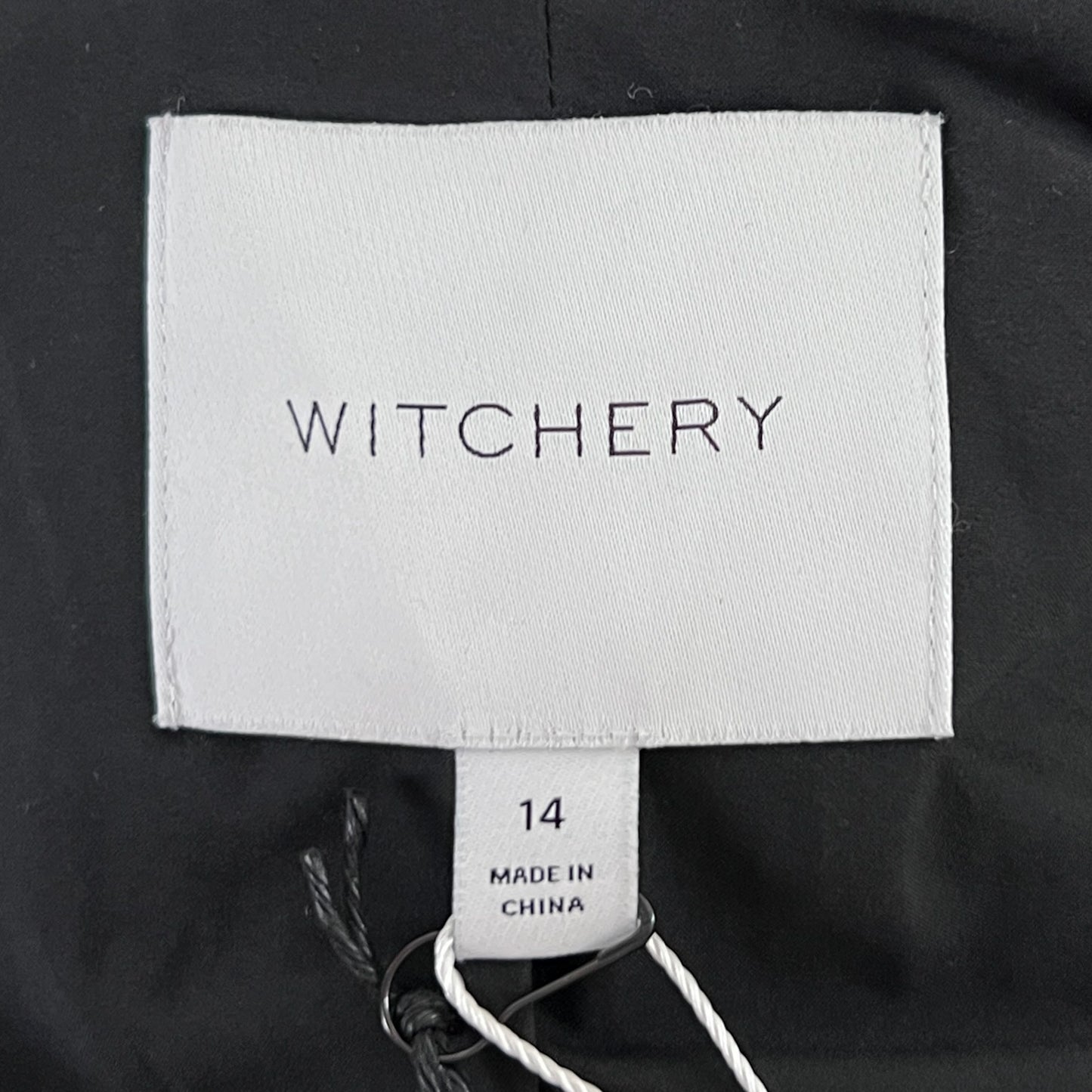 Witchery Gunmetal Sequin Single-Breasted Long Blazer AU12–14 ~ Large