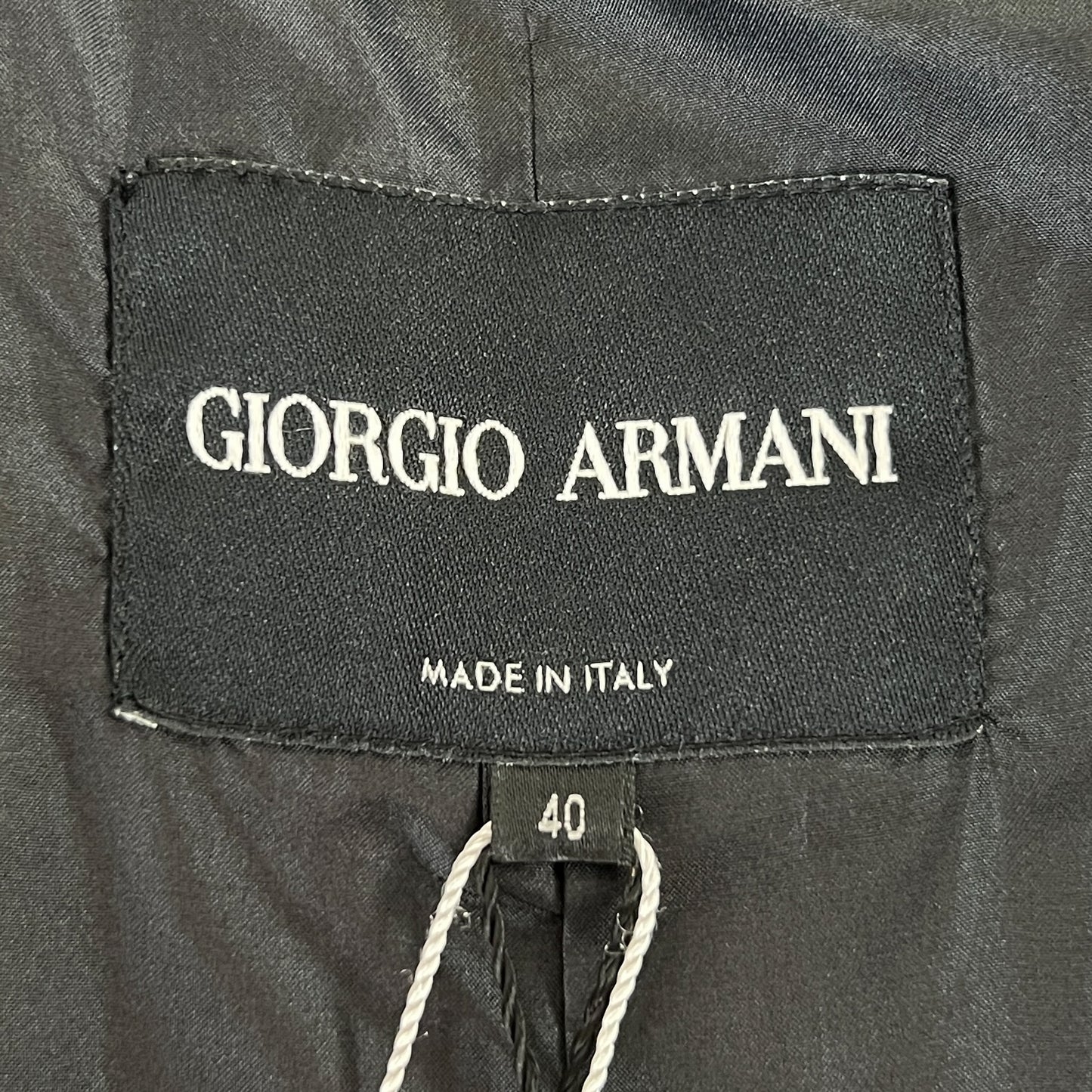 Giorgio Armani Navy Blue Herringbone Tailored Jacket IT40 ~ AU8