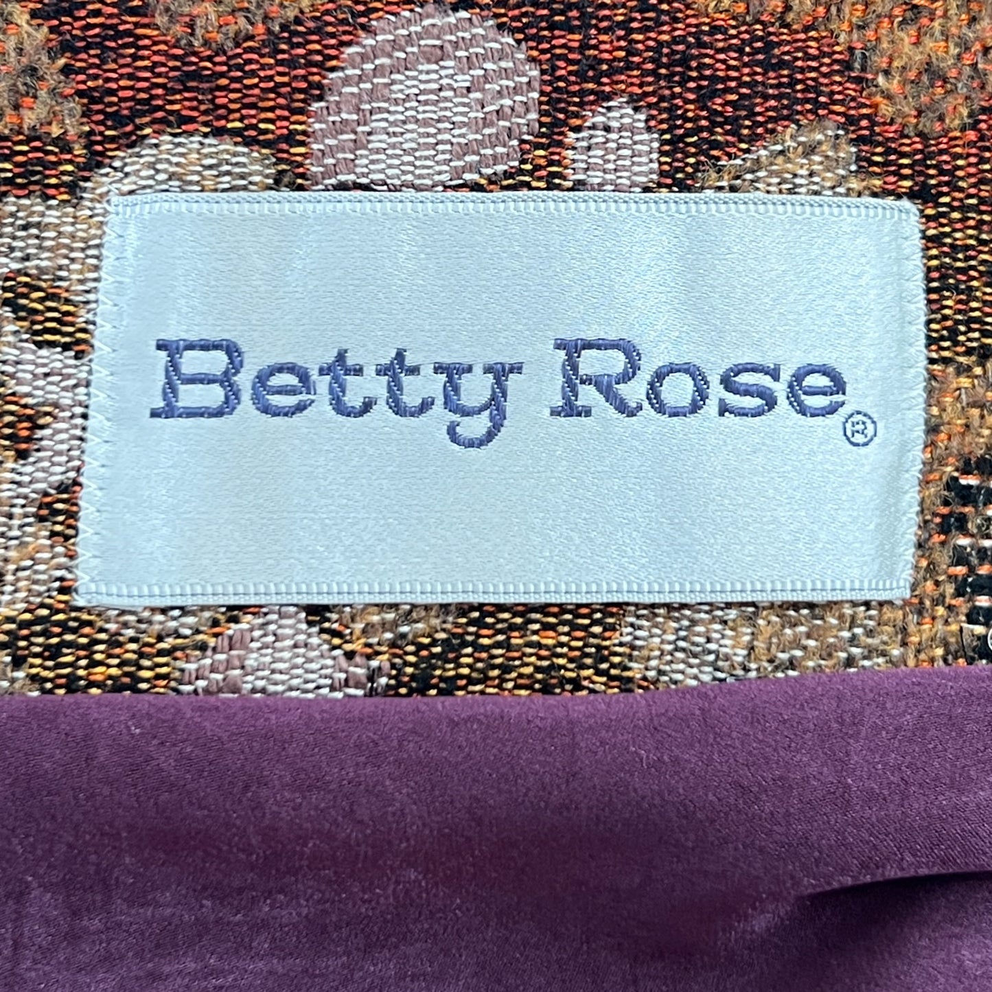 Betty Rose Vintage Jacquard & Faux Fur Tapestry Short Jacket Medium ~ AU10