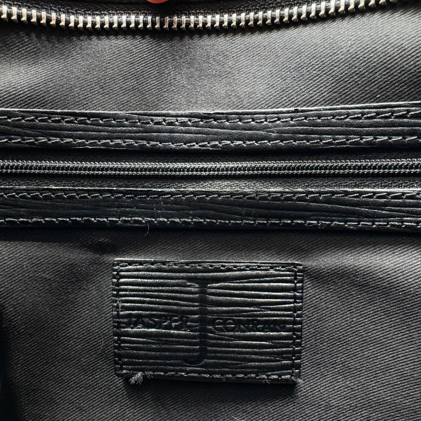 Jasper Conran Black Textured Leather Top Handle Padlock Bag
