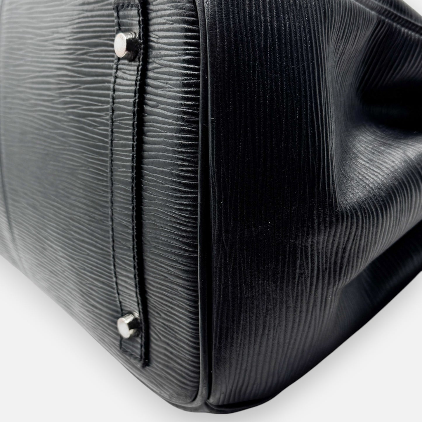 Jasper Conran Black Textured Leather Top Handle Padlock Bag