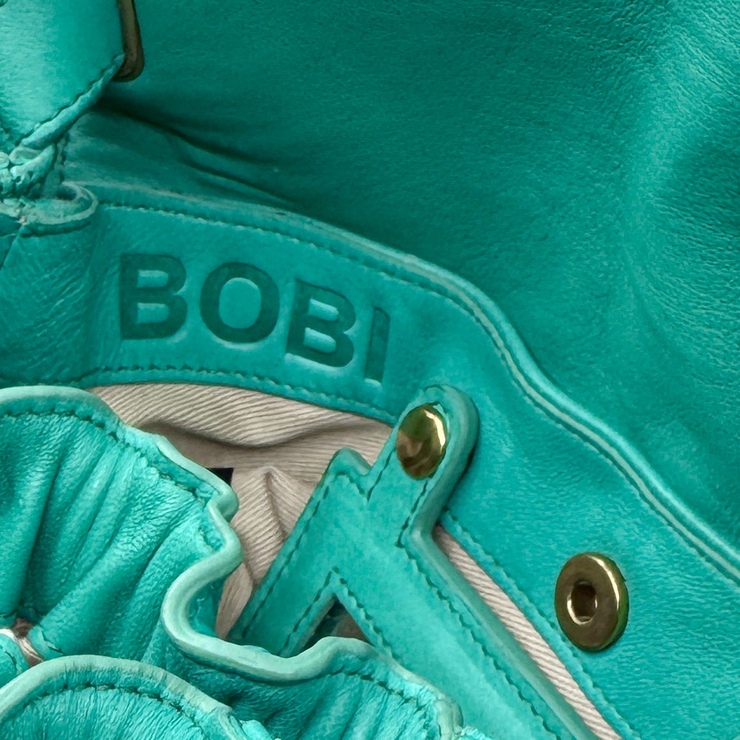 Jerome Dreyfuss Turquoise Leather Crossbody Bobi Flap Bag