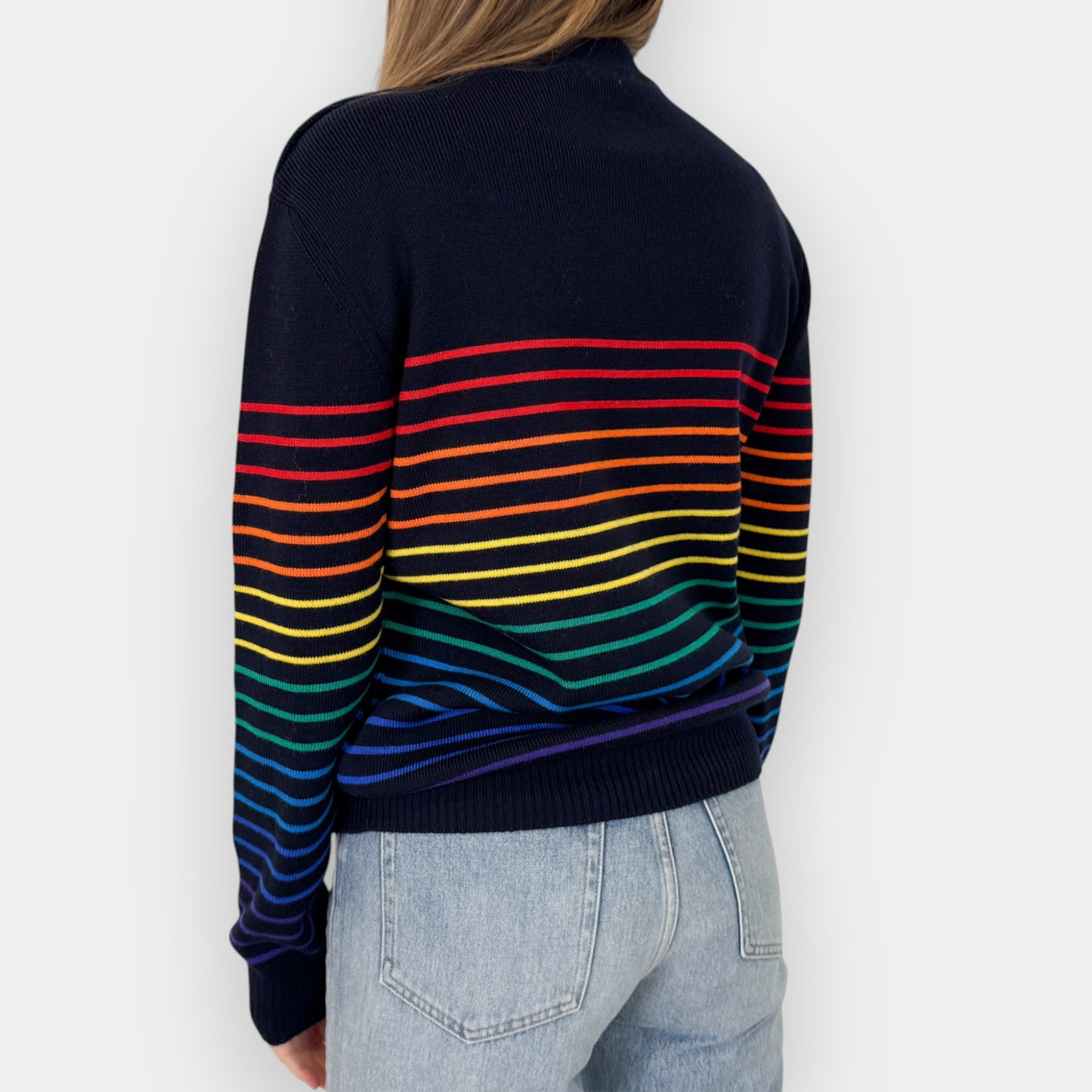 JW Anderson Navy Stripe Wool Jumper Small ~ AU8-10
