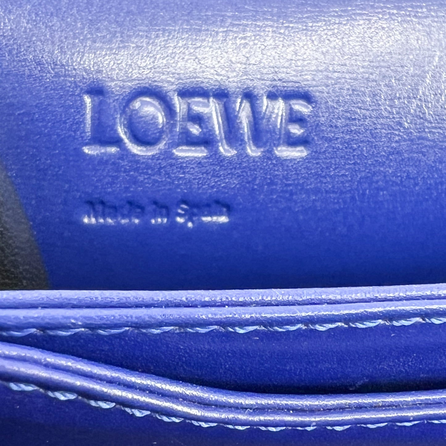 Loewe Electric Blue Leather Barcelona Shoulder Bag