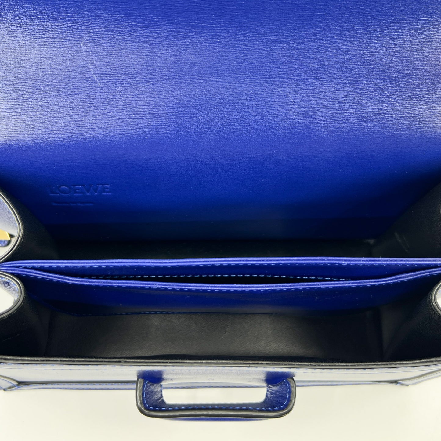 Loewe Electric Blue Leather Barcelona Shoulder Bag