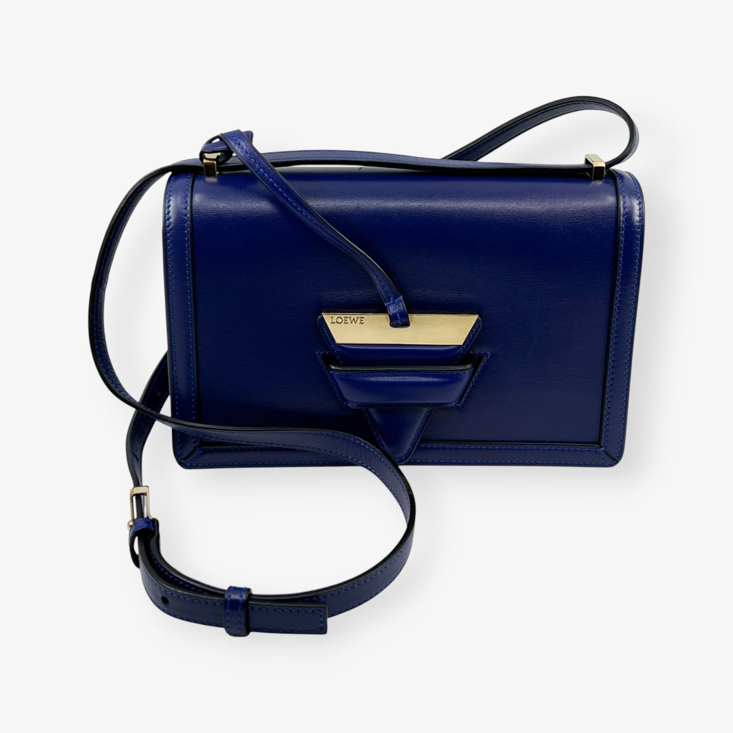 Loewe Electric Blue Leather Barcelona Shoulder Bag