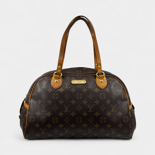 Louis Vuitton Montorgueil PM Coated Canvas Top Handle Bag