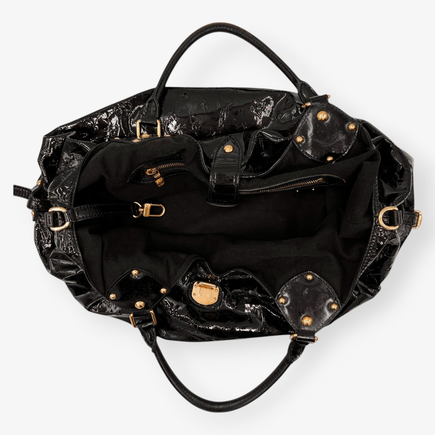 Louis Vuitton Black Patent Leather Mahina Surya Shoulder Bag