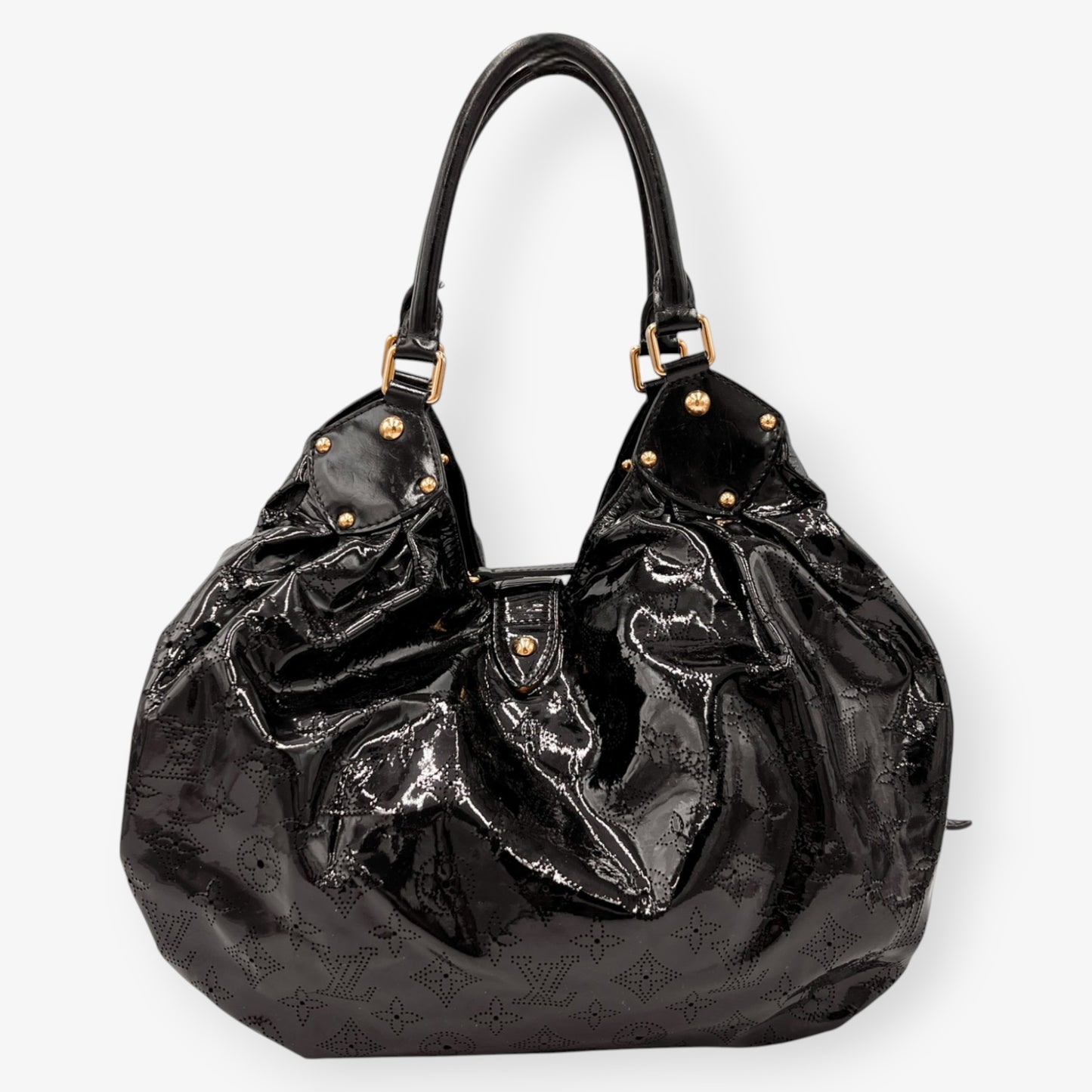 Louis Vuitton Black Patent Leather Mahina Surya Shoulder Bag