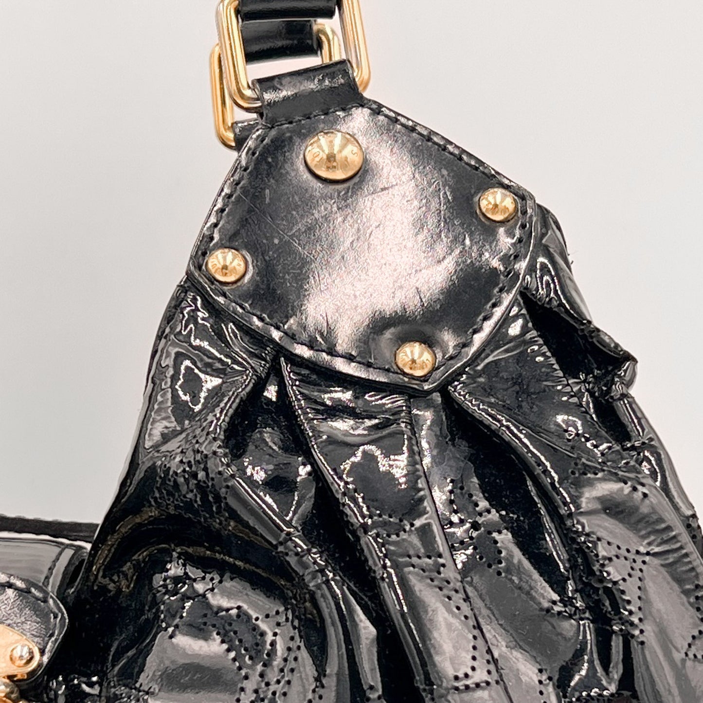 Louis Vuitton Black Patent Leather Mahina Surya Shoulder Bag