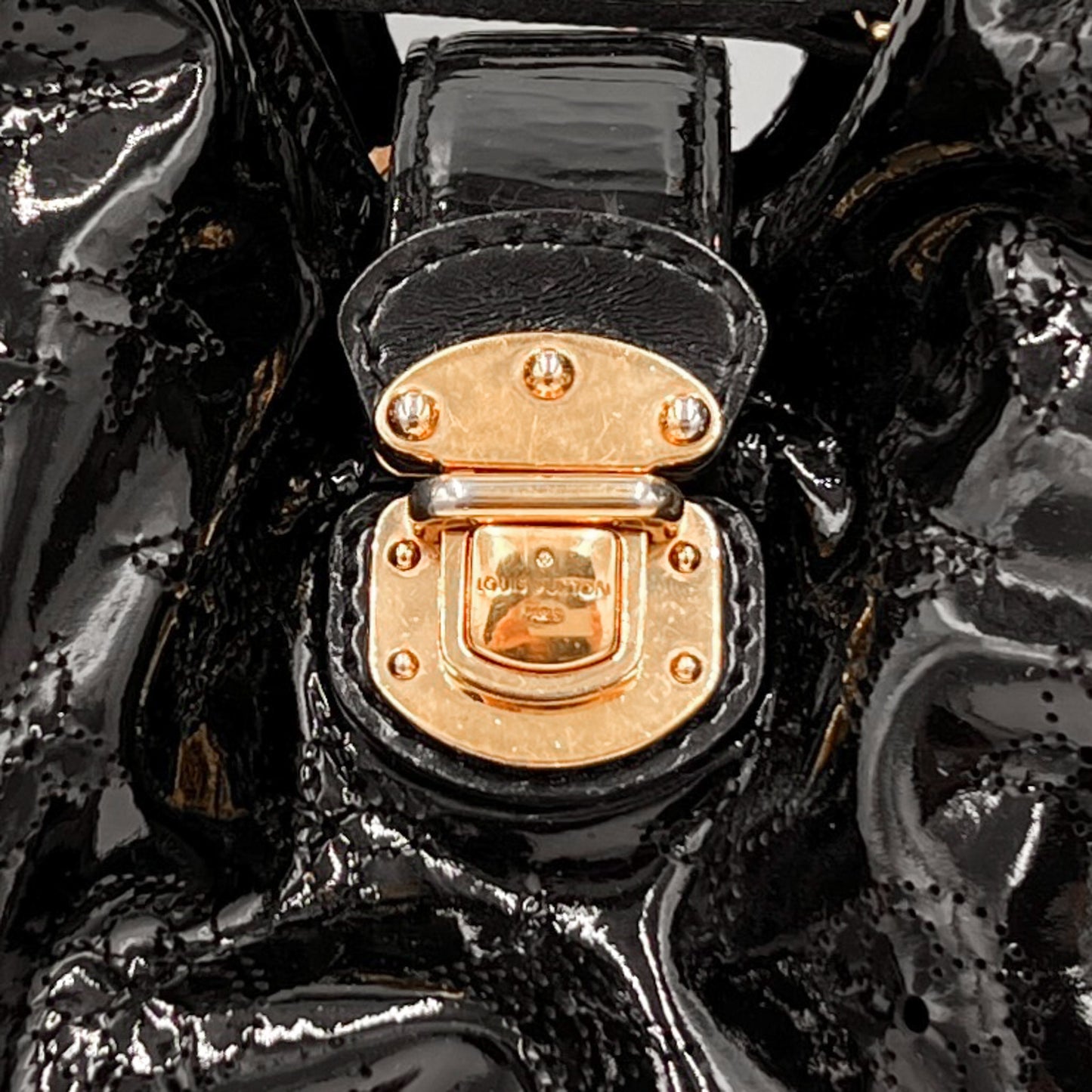 Louis Vuitton Black Patent Leather Mahina Surya Shoulder Bag