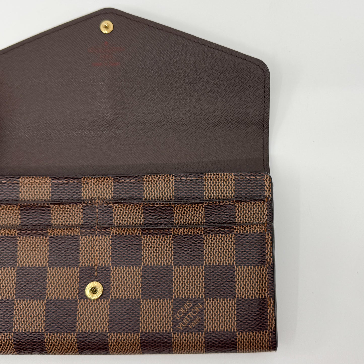 Louis Vuitton Brown Damier Ebene Sarah Wallet