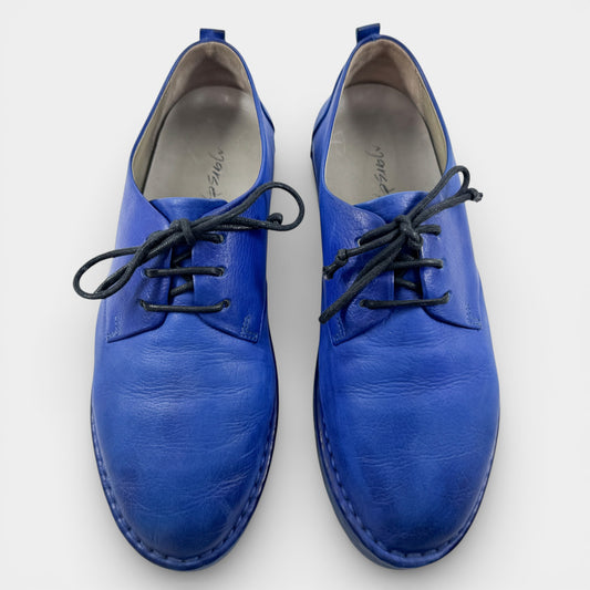 Marsell Cobalt Blue Leather Derby Shoes EU38.5 ~ AU7.5