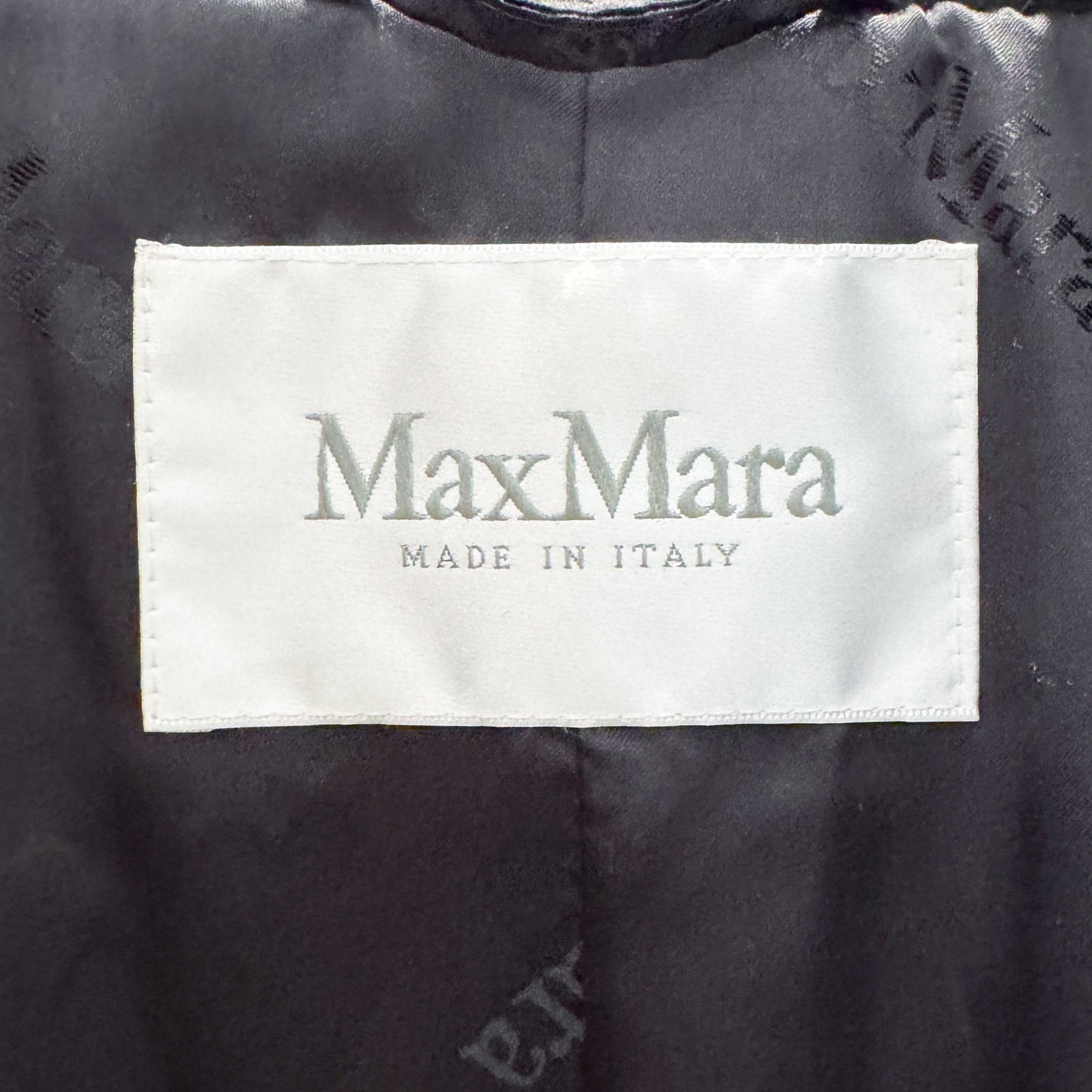 Max Mara Black Camel Wrap Belted Coat Small ~ Medium