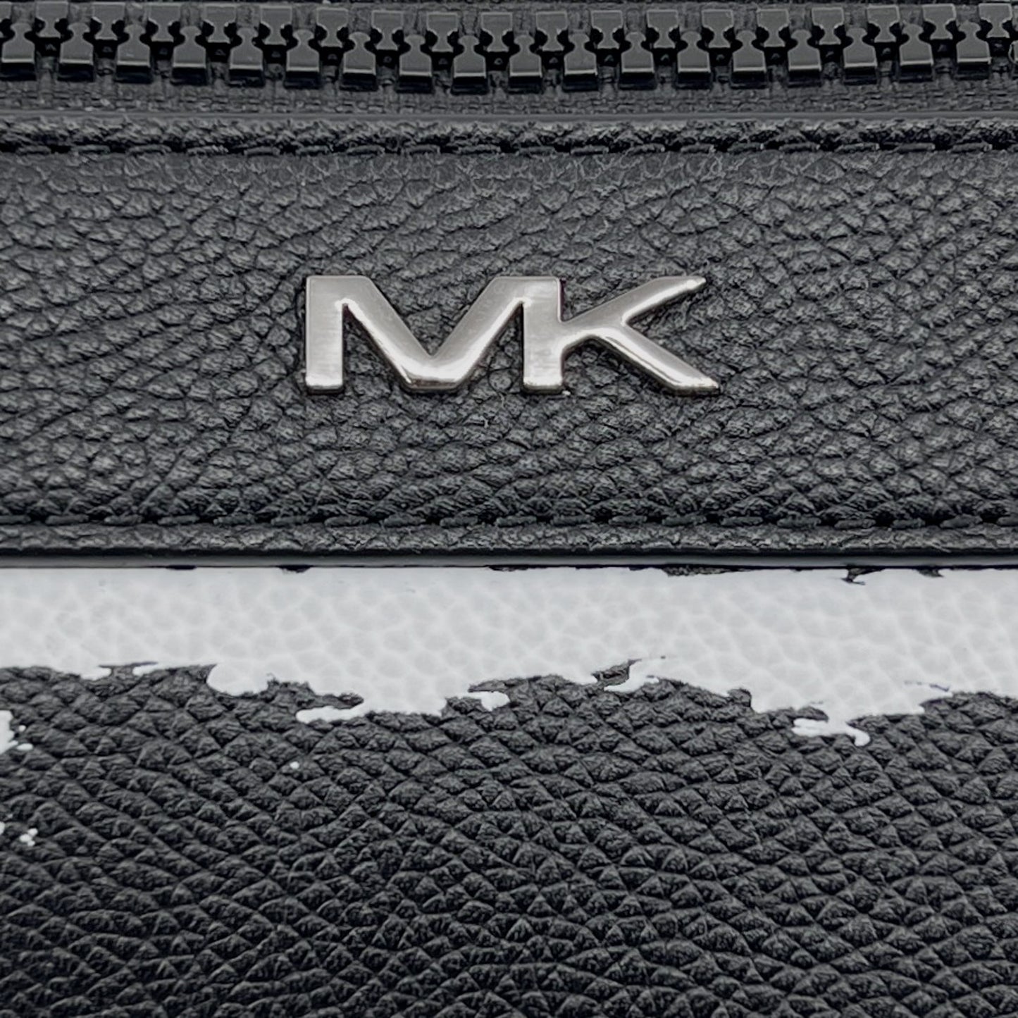 Michael Kors Black Faux Leather Logo Crossbody Bag