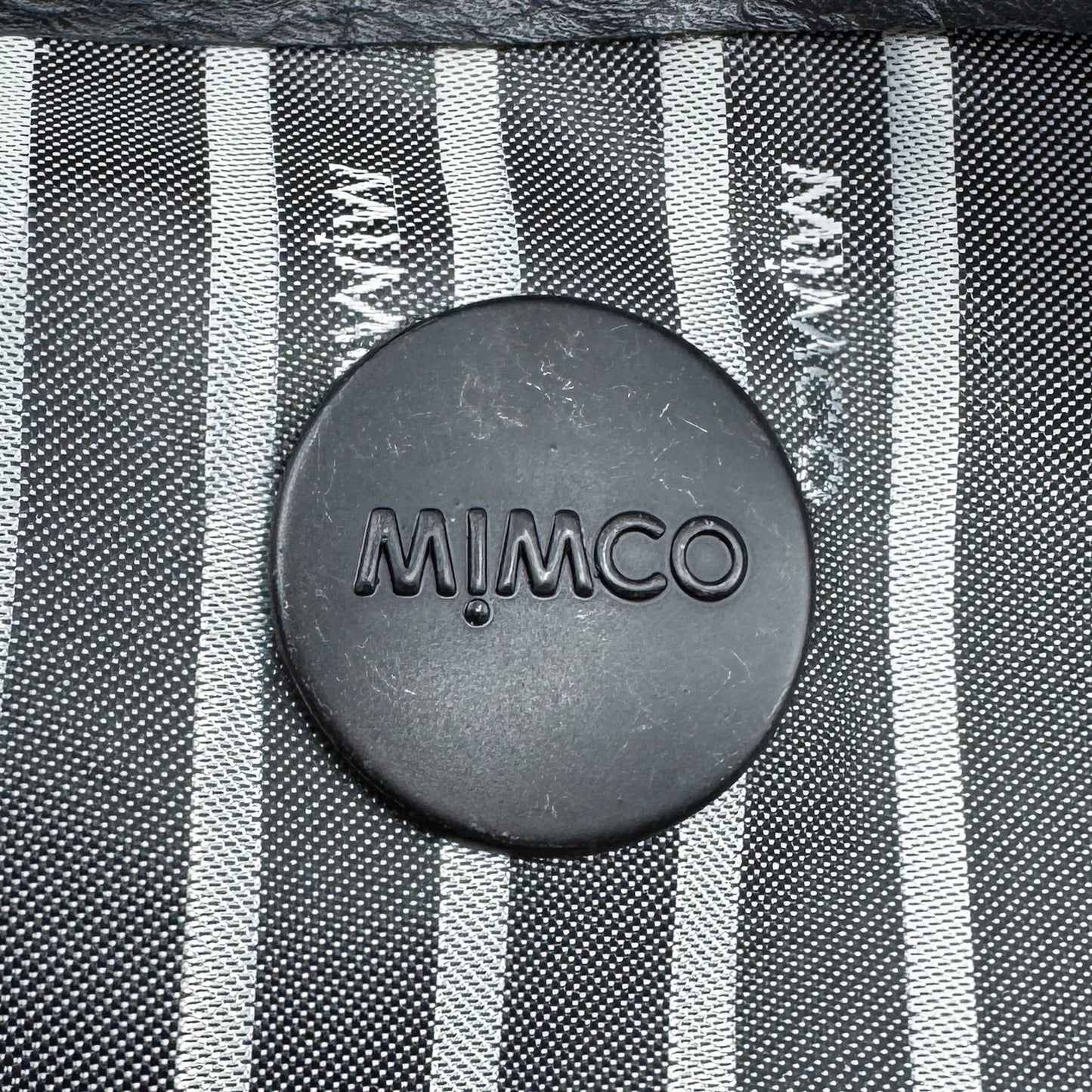 Mimco Black Grainy Leather Turn Lock Hip Crossbody Bag