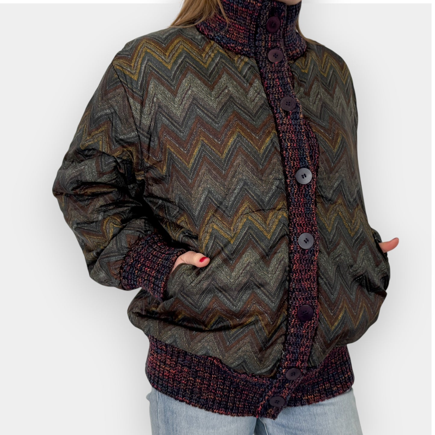 Vintage Missoni Reversible Wool & Mohair Button Jacket Large IT48 ~ AU12-14-16