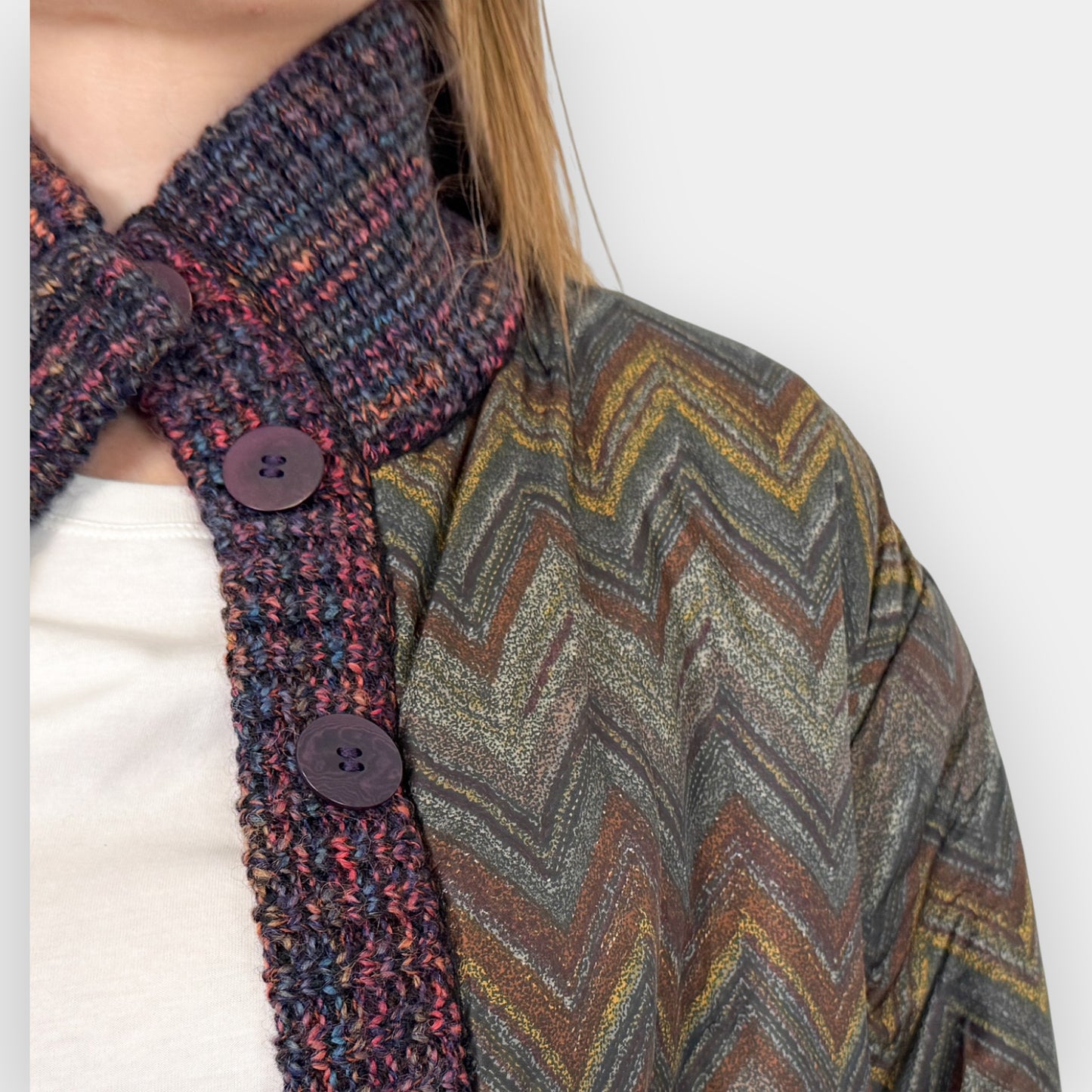 Vintage Missoni Reversible Wool & Mohair Button Jacket Large IT48 ~ AU12-14-16
