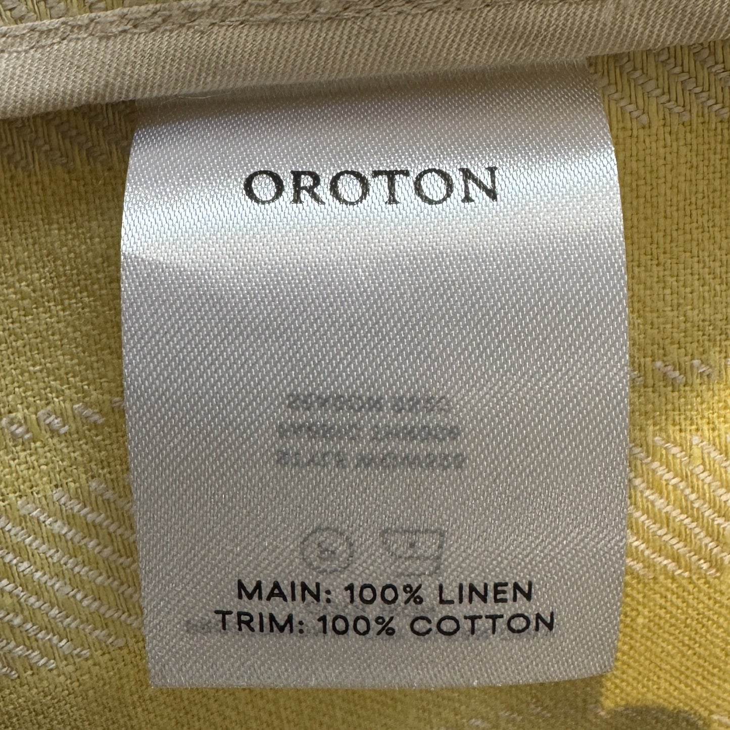 Oroton Yellow Linen Robe Jacket Medium ~ Large