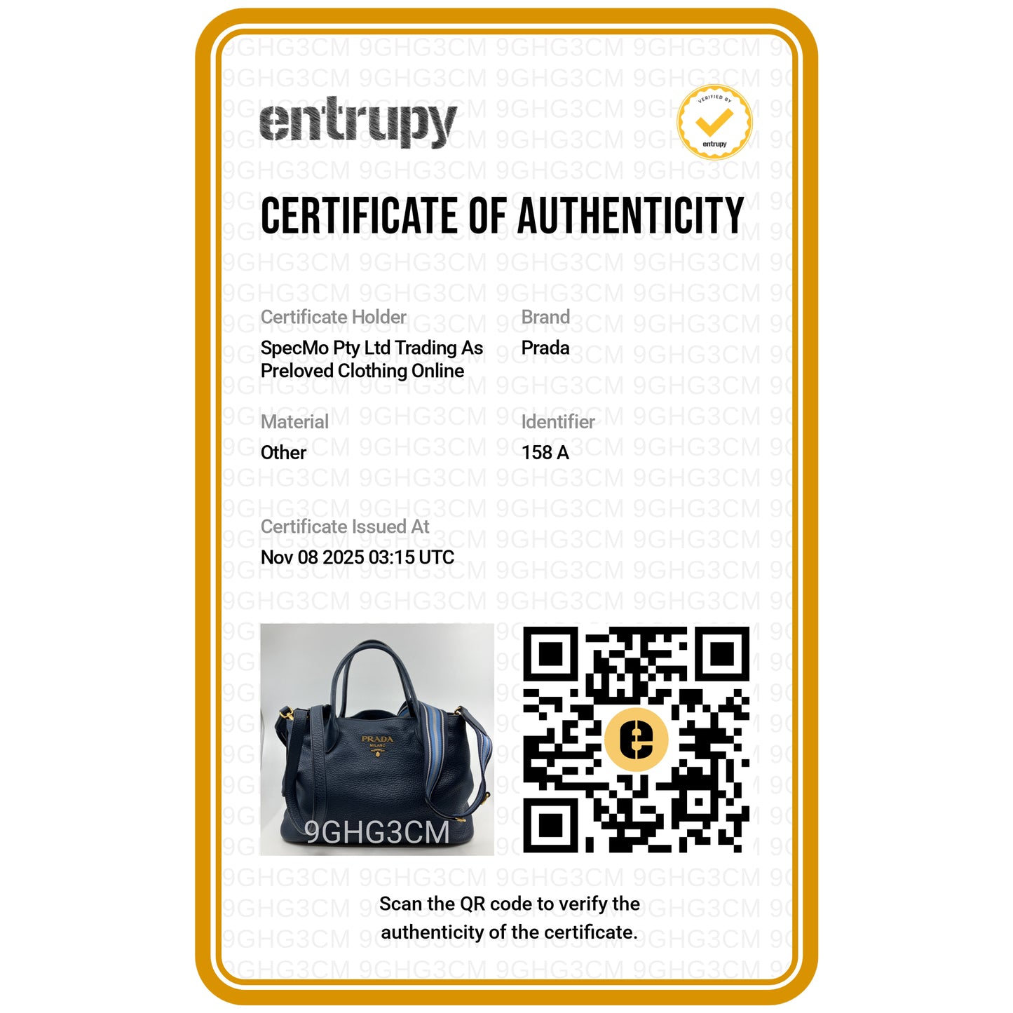 Prada Baltico Blue Vitello Daino Leather Cameo 2-Way Tote Bag