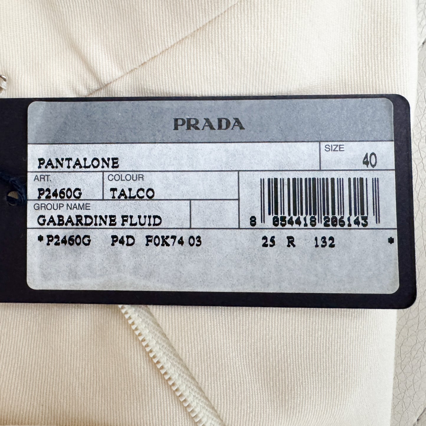 Prada Cream Lightweight Wool Gabardine Pants IT40 ~ AU8