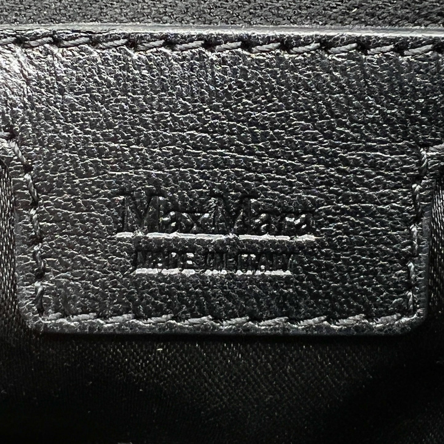 Max Mara Black Leather Chelsea Top Handle 2Way Bag