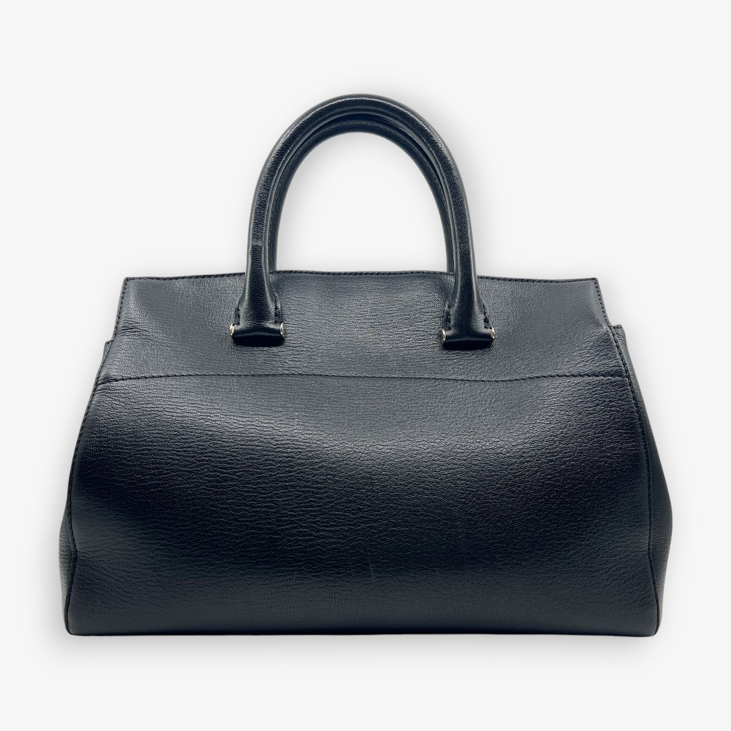 Max Mara Black Leather Chelsea Top Handle 2Way Bag