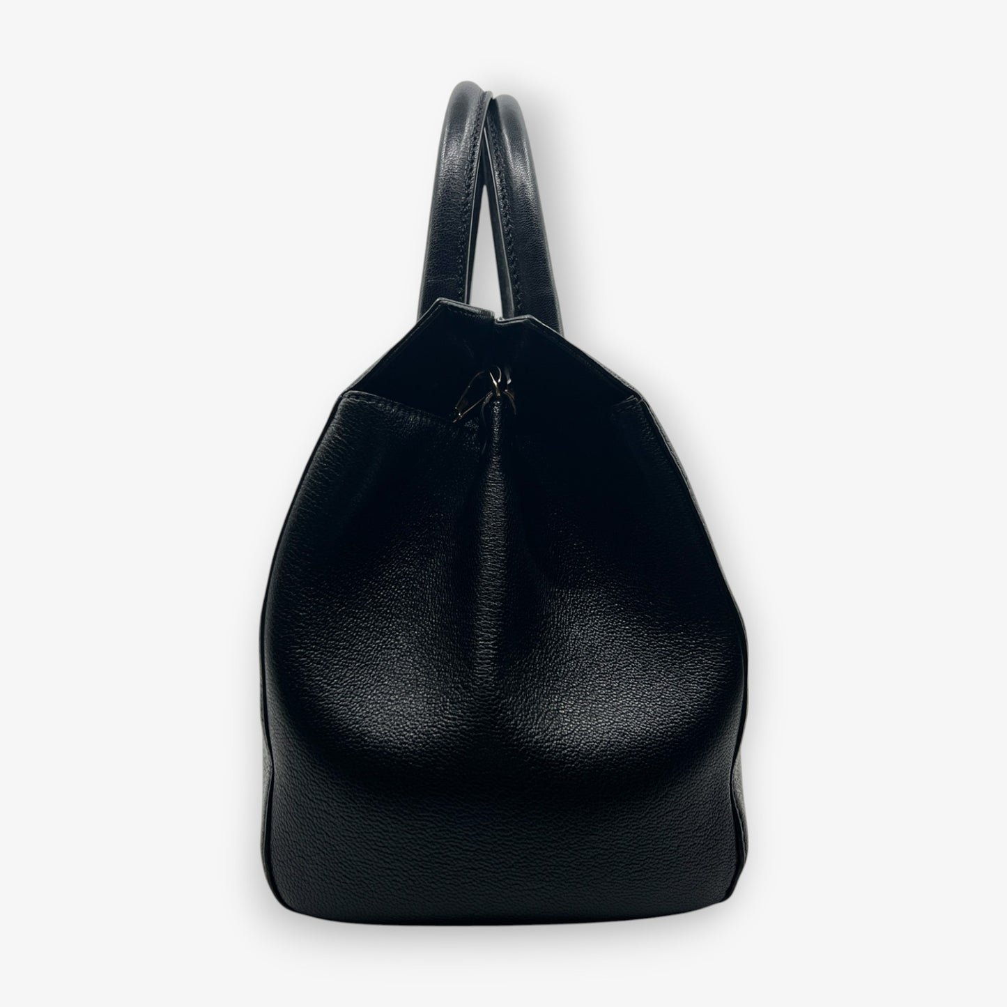 Max Mara Black Leather Chelsea Top Handle 2Way Bag
