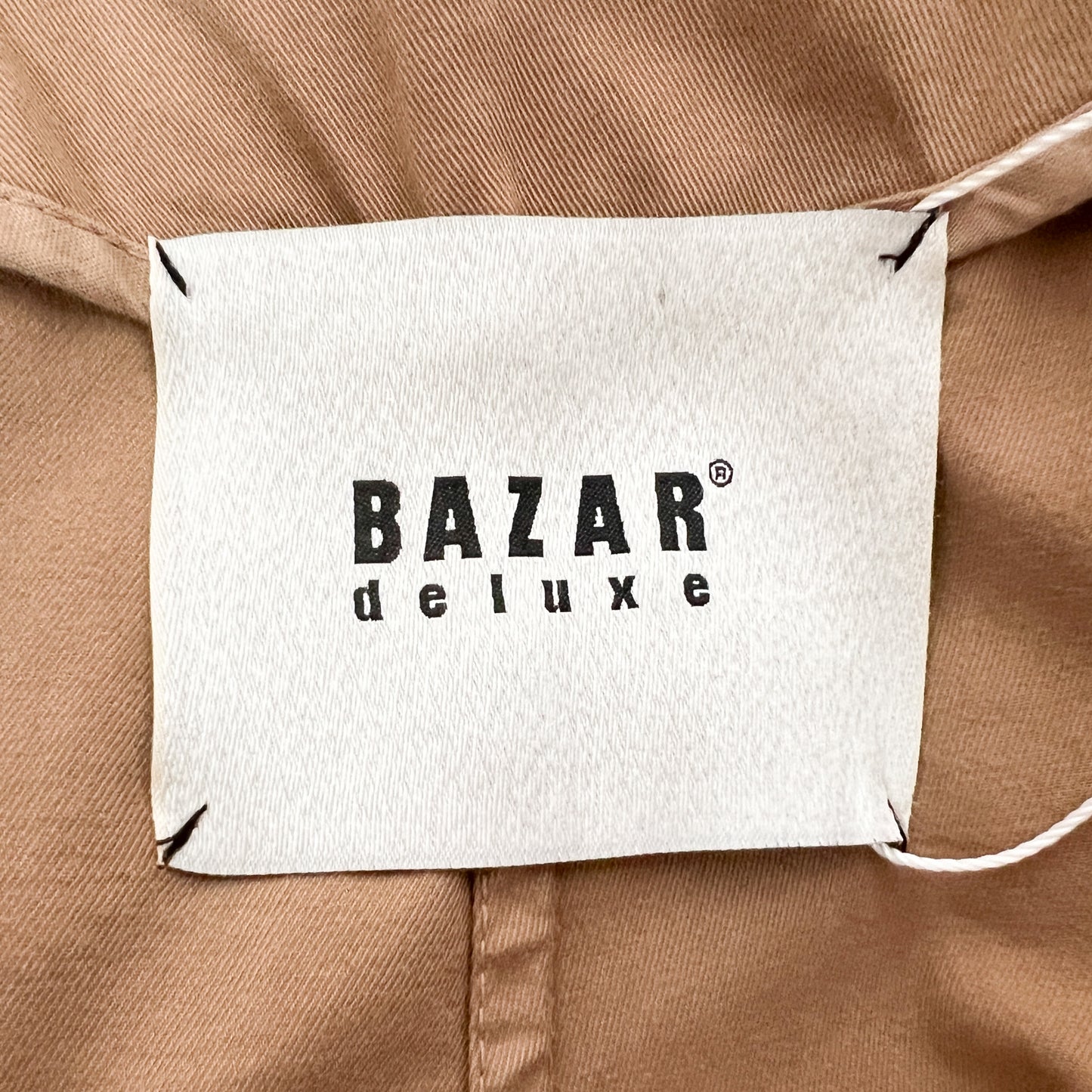 Bazar Deluxe Brown Cotton Twill Embroidered Belt Wrap Coat IT42 ~ AU10-12