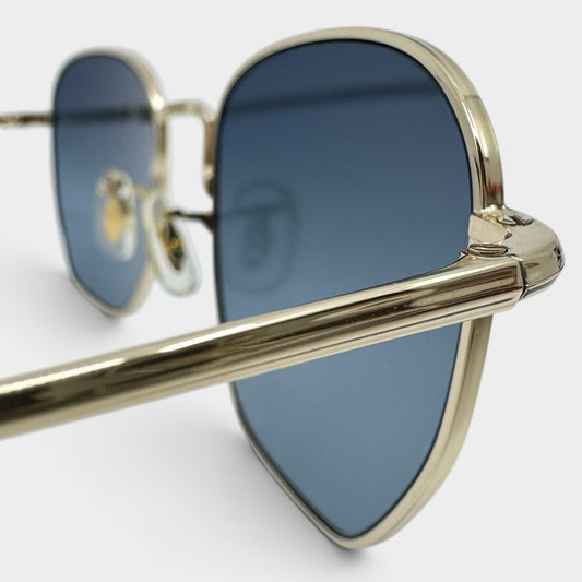 Oliver Peoples Gold Square Frame Kierney Sunglasses