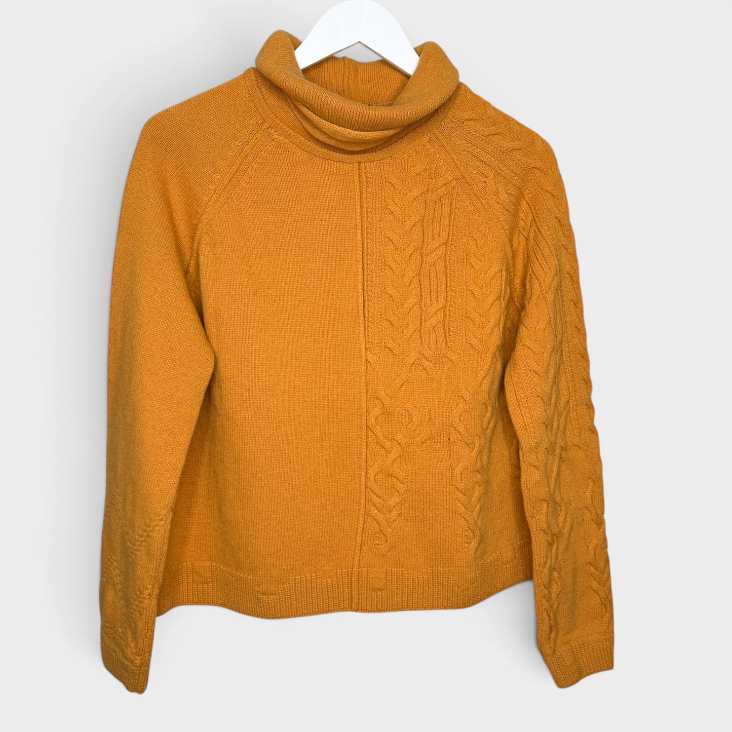 High Saffron Yellow Cable Knit Jumper Medium ~ Large