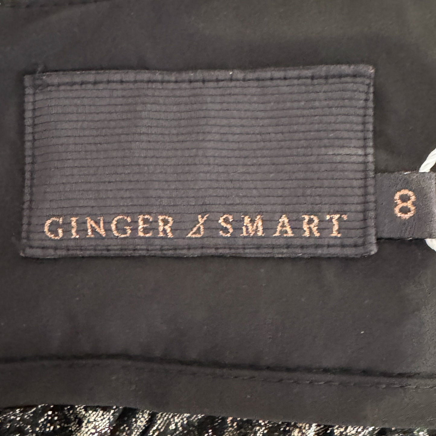 Ginger & Smart Black Metallic Long Skirt Small ~ AU8