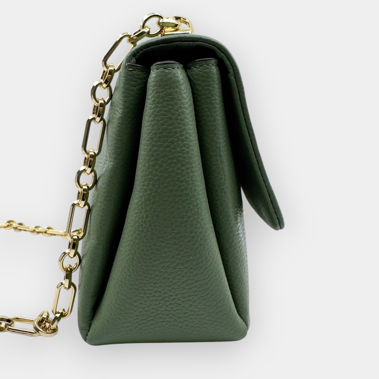 Kate Spade NY Light Olive Green Carlyle Flap Medium Shoulder Bag