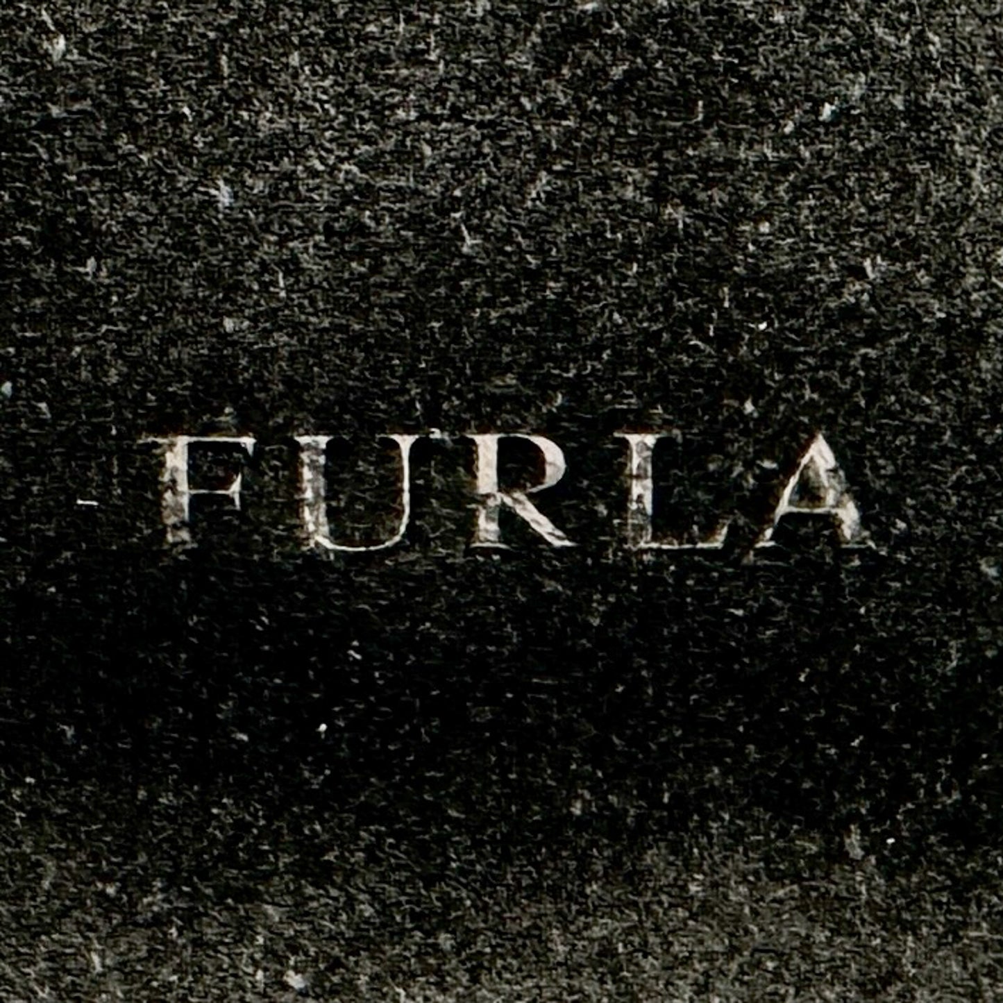 Vintage Furla Black Suede and Leather Top Handle Zip Bag