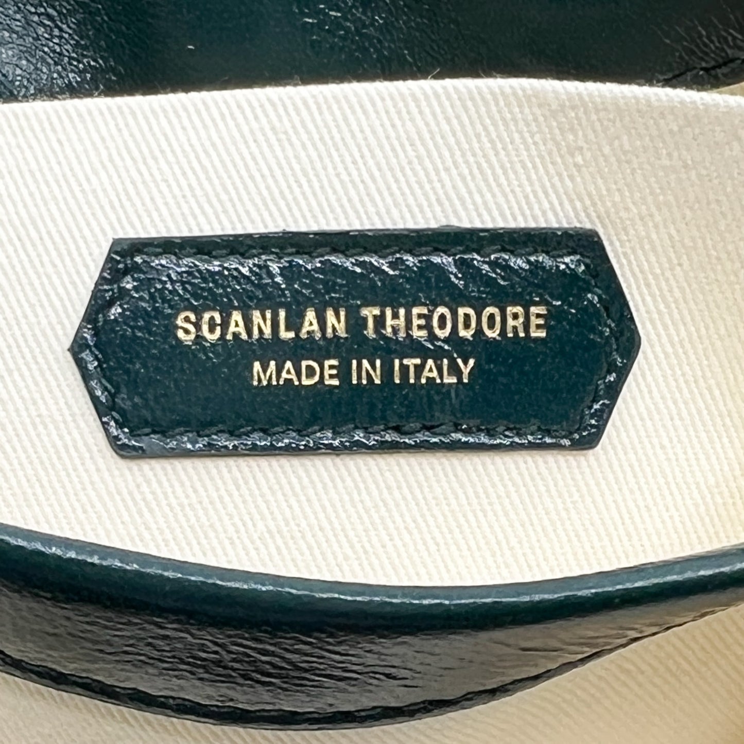 Scanlan Theodore Forest Green Leather Small Pillow Bag