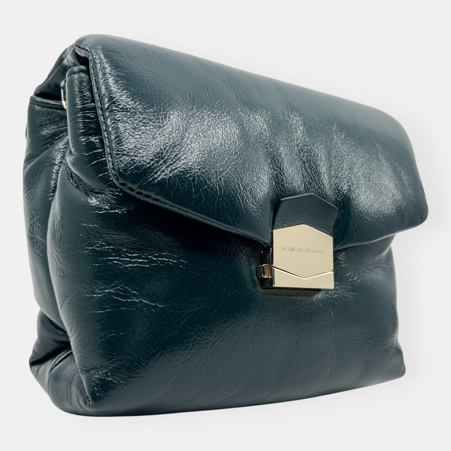Scanlan Theodore Forest Green Leather Small Pillow Bag