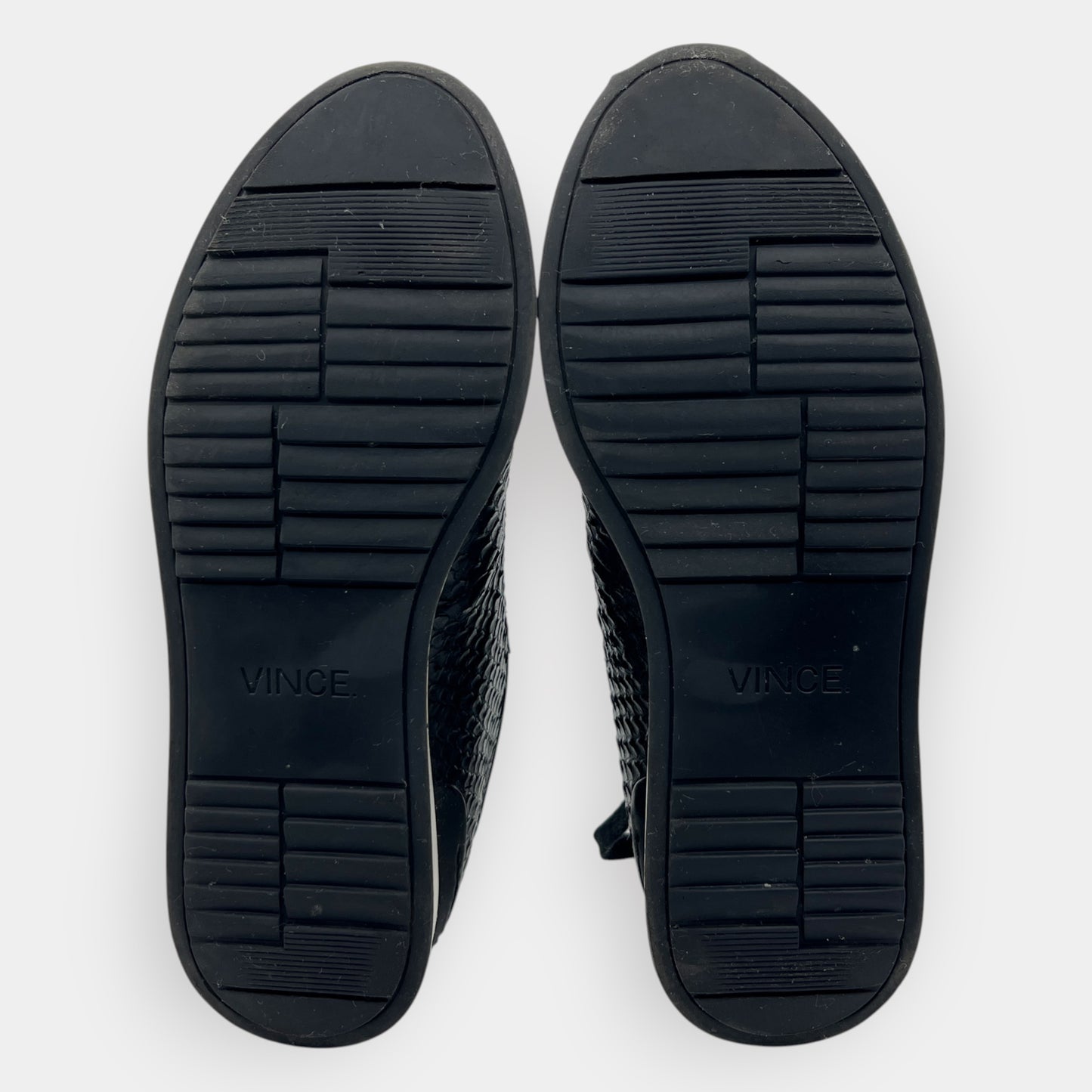 Vince Black Snake-Embossed Rayner Sneakers EU38 ~ AU7