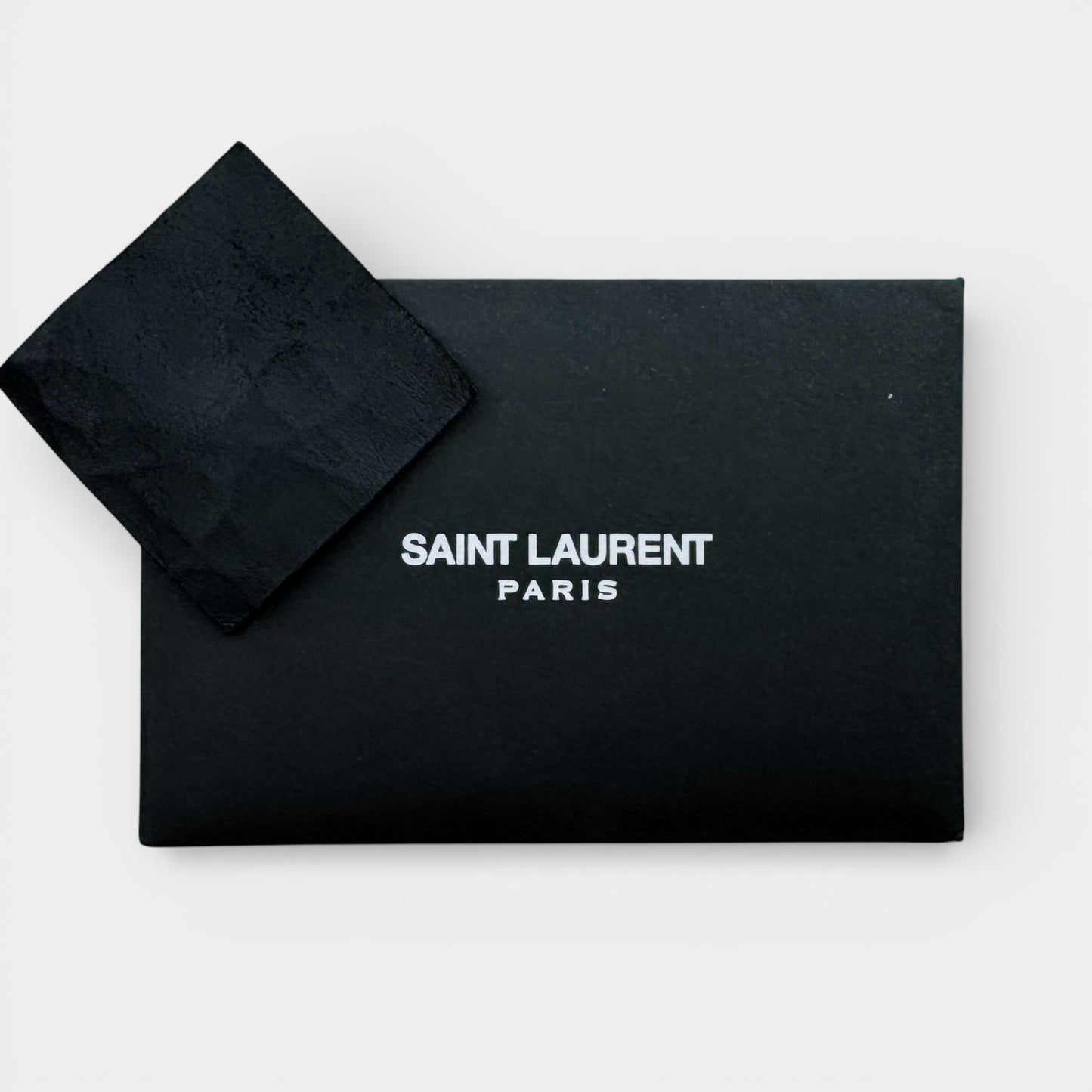 Saint Laurent Cabas Black Croc Embossed Leather Small Tote Bag