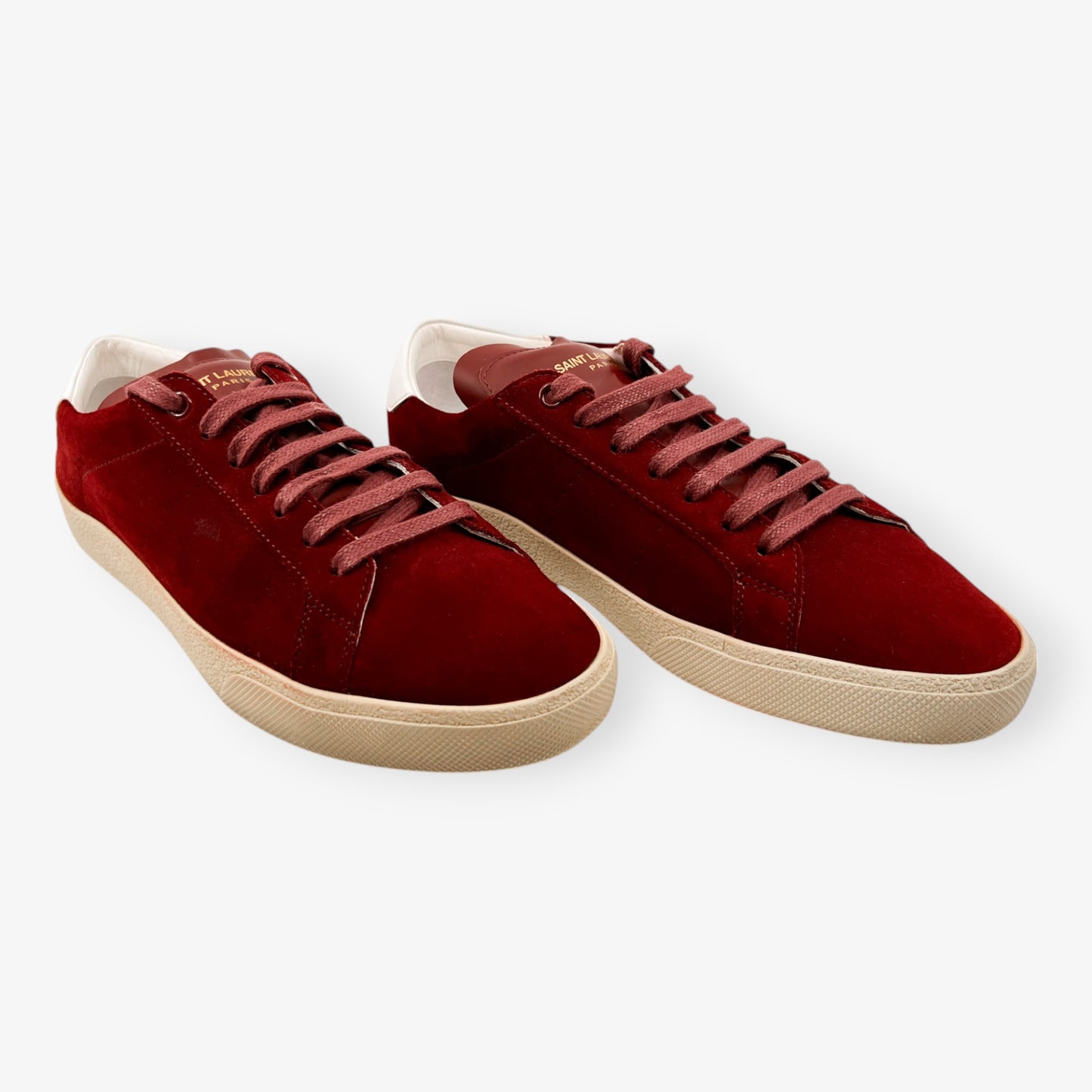Saint Laurent Claret Red Nubuck Sneakers EU39 ~ AU8