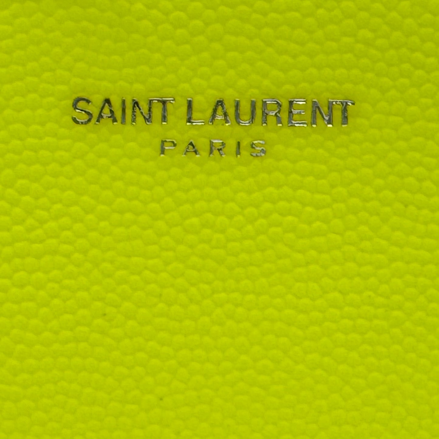 Saint Laurent Paris Bright Yellow Calfskin Zip Card Wallet
