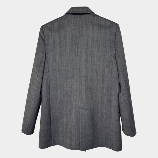 Scanlan Theodore Grey Herringbone Blazer Jacket AU10