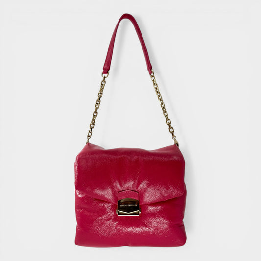 Scanlan Theodore Raspberry Pink Leather Small Pillow Bag