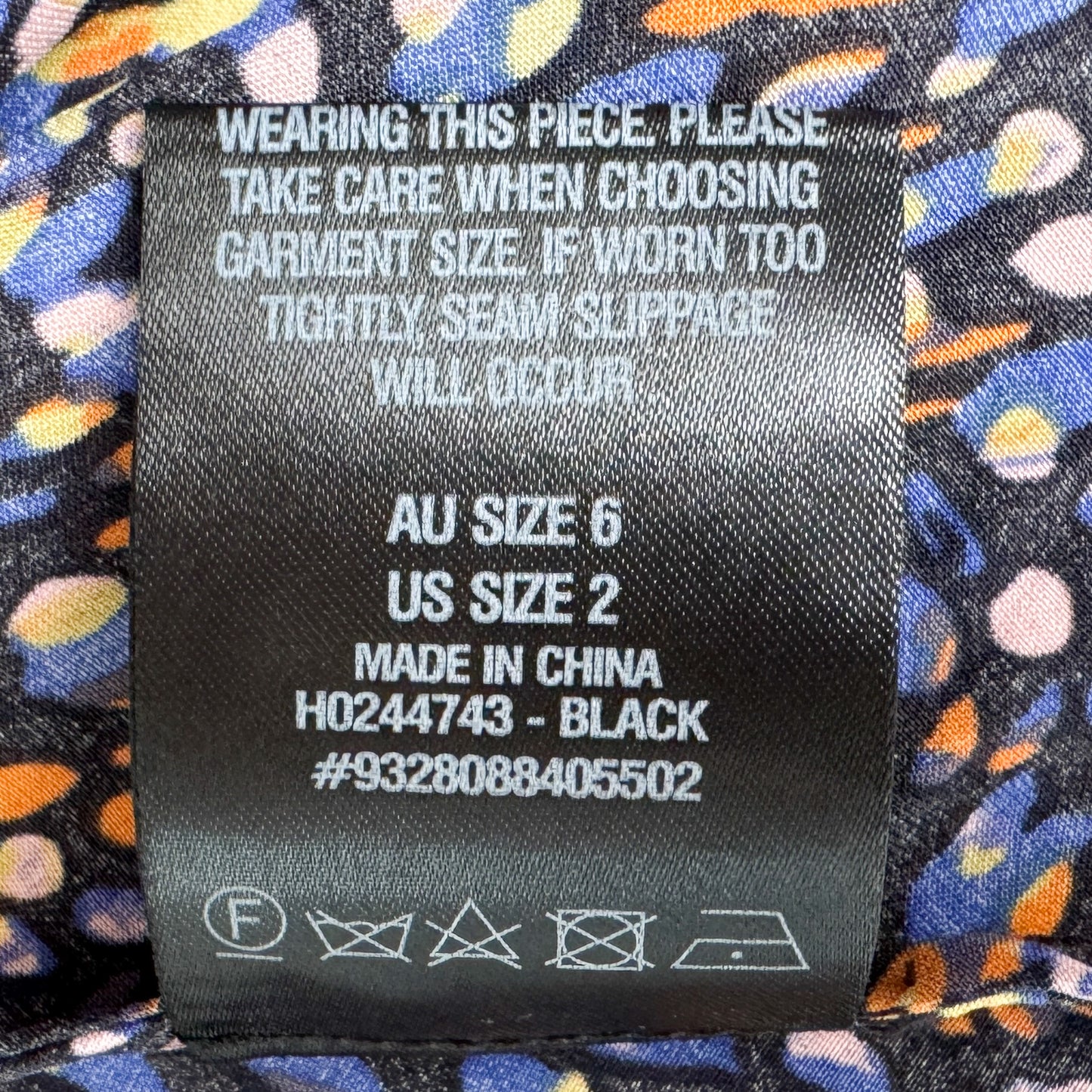 Scanlan Theodore Multicoloured Silk Satin Animal Spot Dress AU6 ~ Small