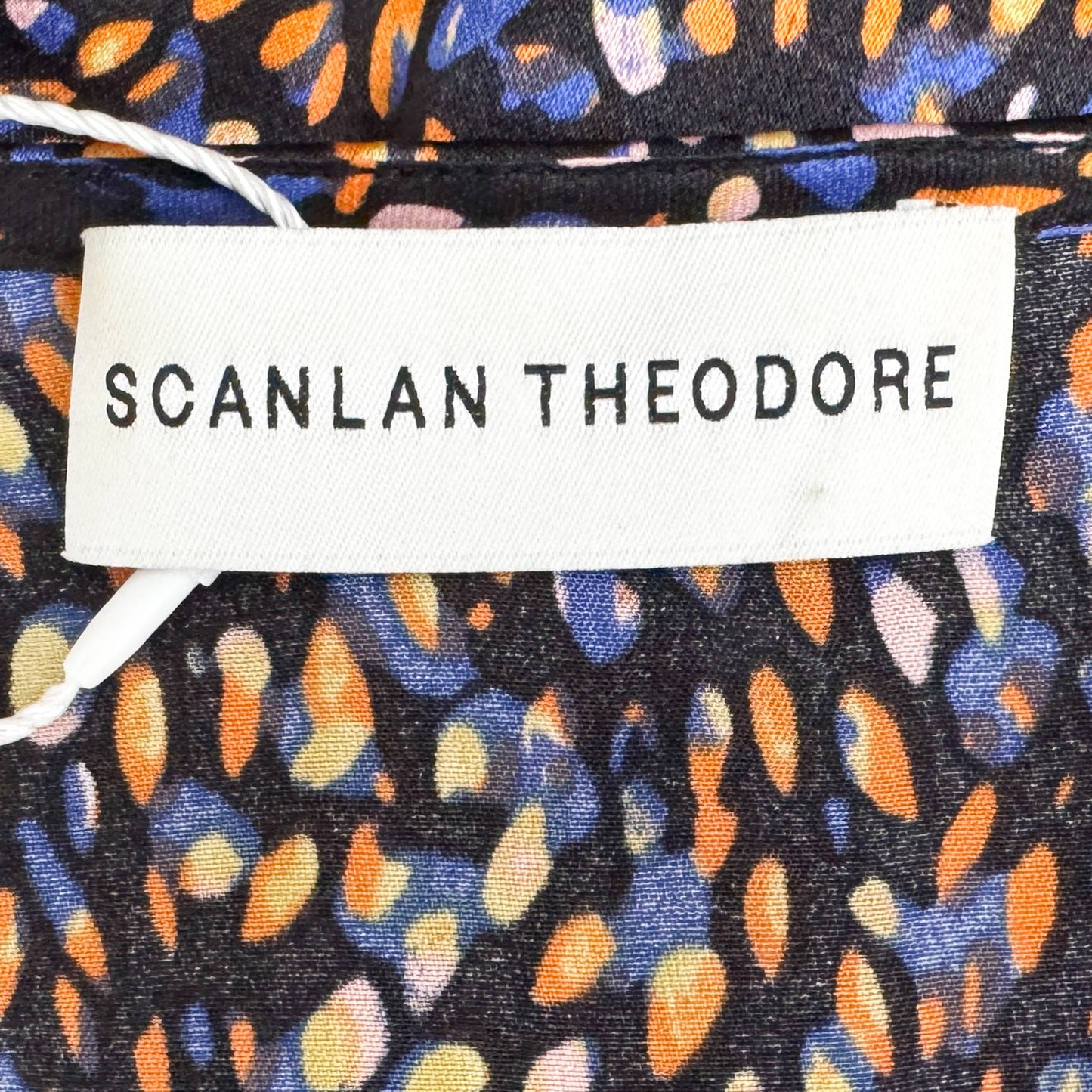 Scanlan Theodore Multicoloured Silk Satin Animal Spot Dress AU6 ~ Small