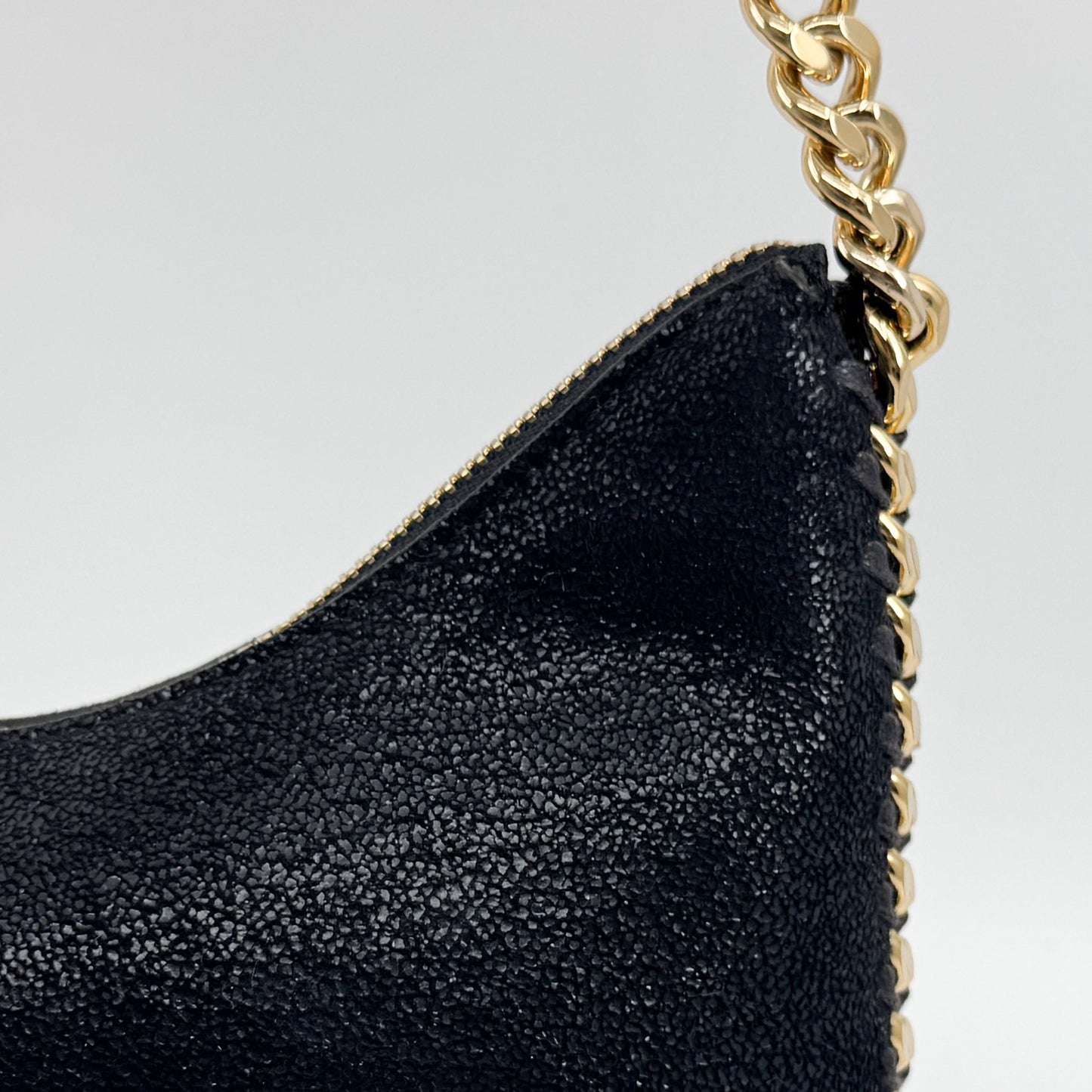 Stella McCartney Black Falabella Zip Mini Shoulder Bag