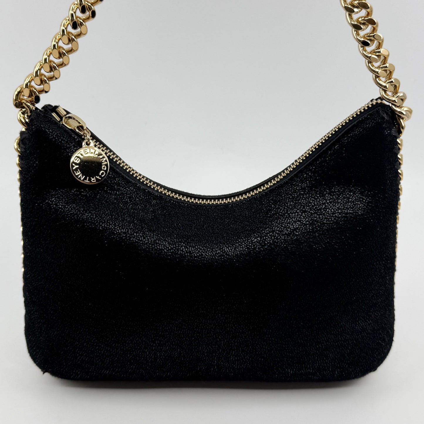 Stella McCartney Black Falabella Zip Mini Shoulder Bag