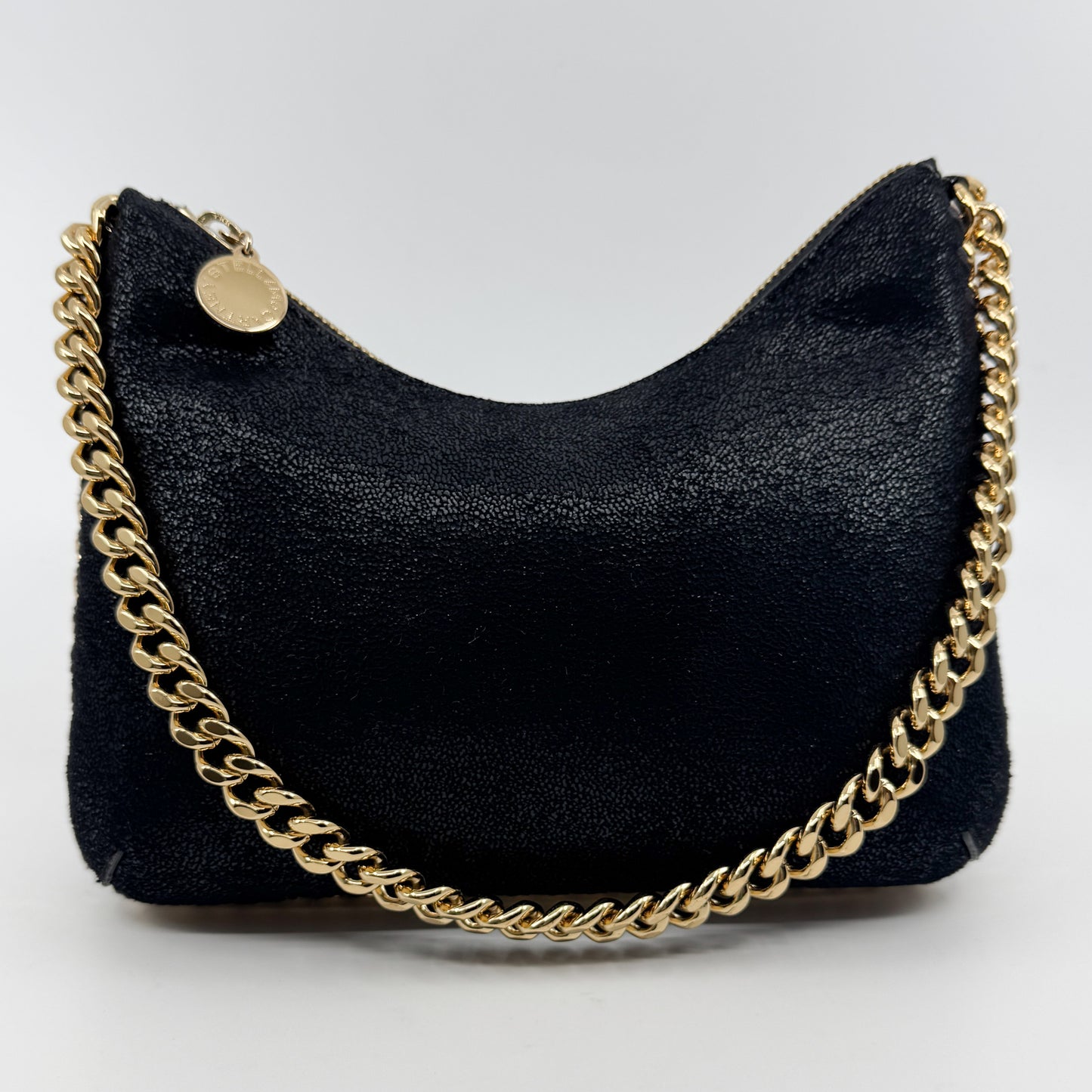 Stella McCartney Black Falabella Zip Mini Shoulder Bag