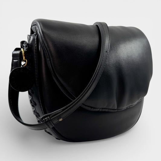 Stella McCartney Black Frayme Padded Shoulder Bag Medium